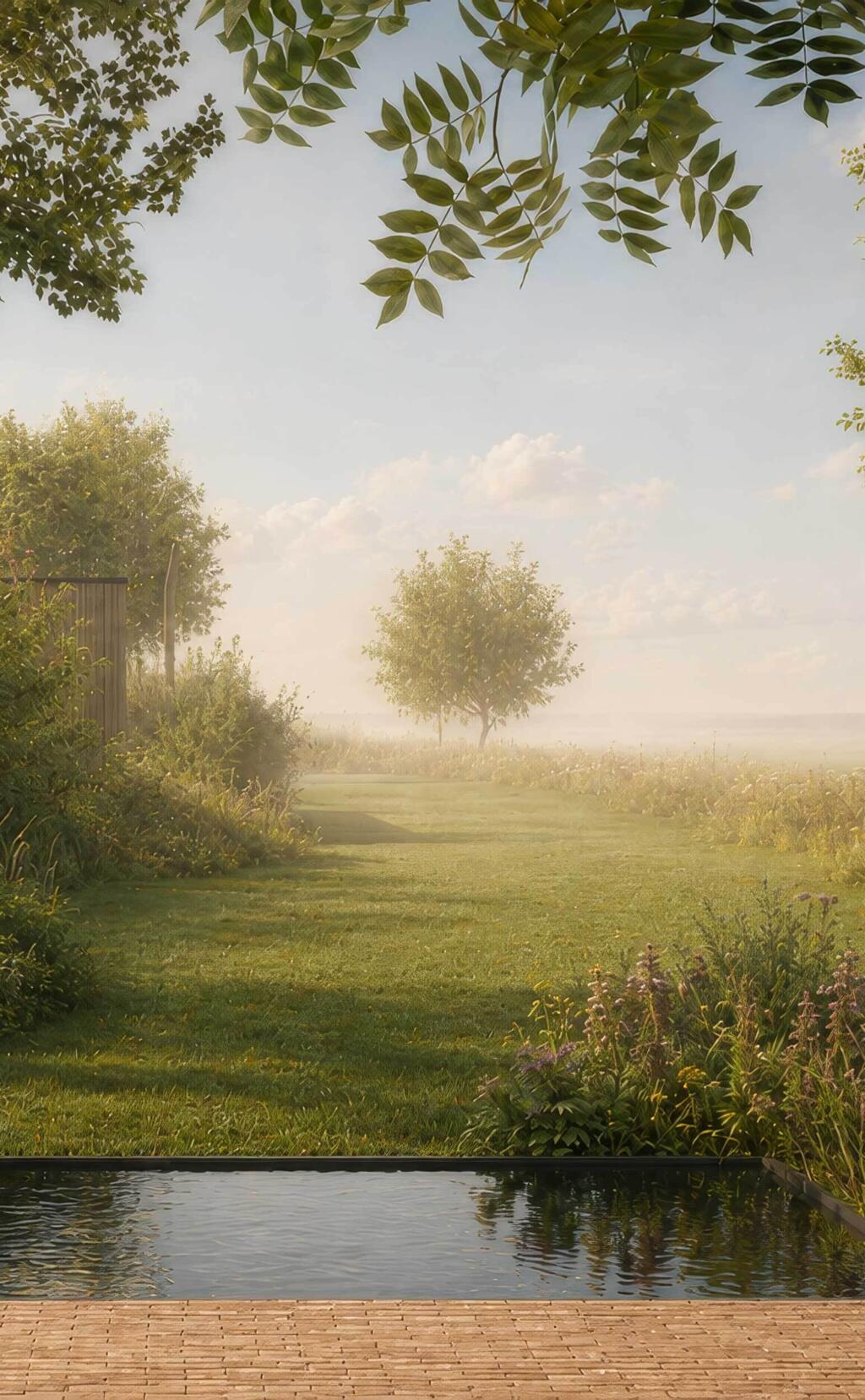 Greenarchitects stefaan landschapsarchitect haaltert landschapstuin waterpartij keiklinkers natuurlijk VI