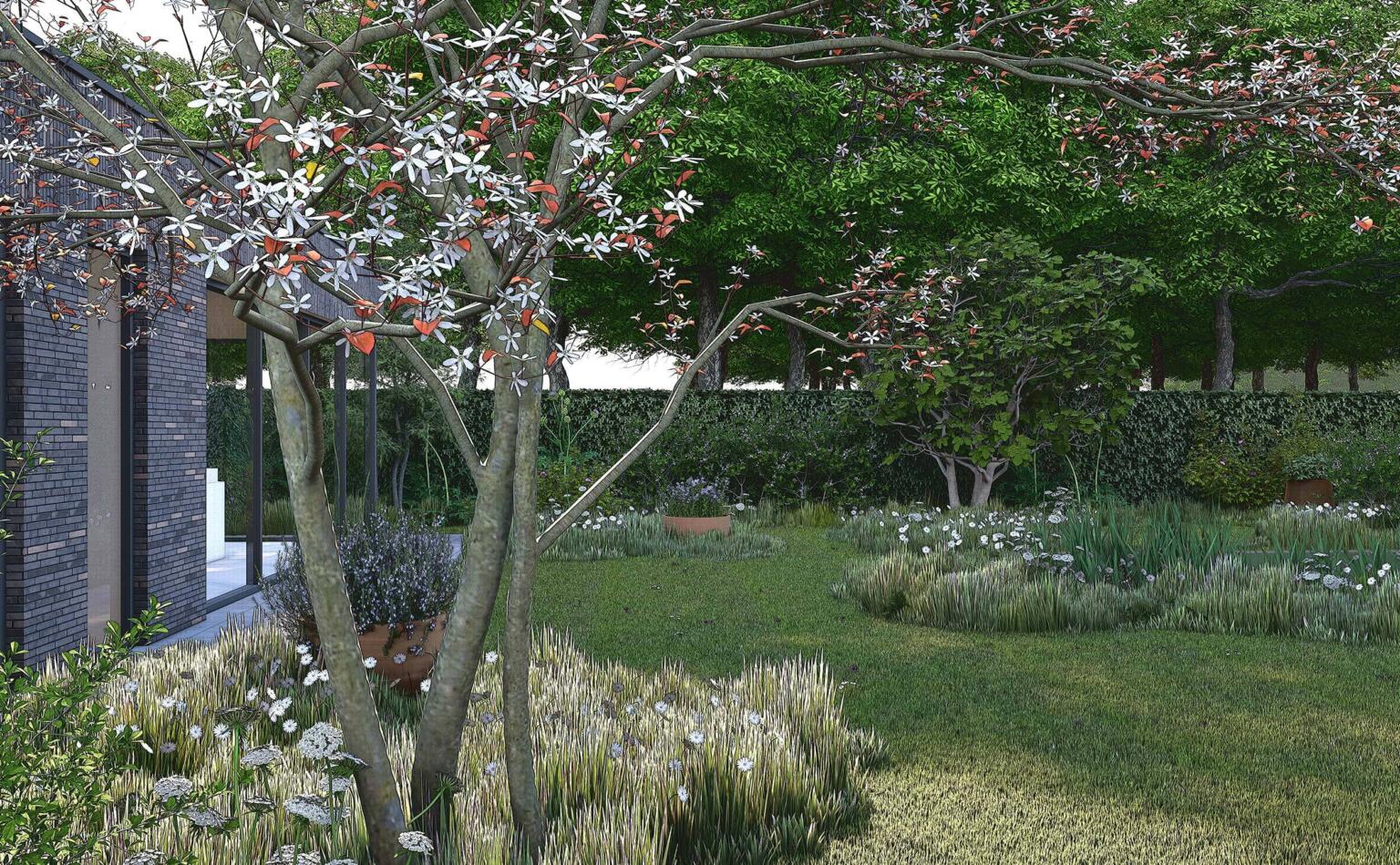 Greenarchitects stefaan willems tuinarchitect tuinontwerp natuurlijke tuin met zwemvijver en bijgebouw 55