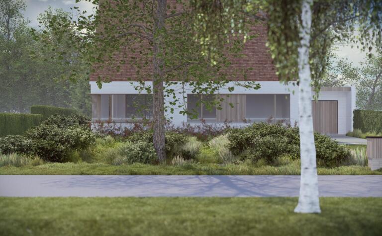 Greenarchitects stefaan willems tuinarchitect drongen voortuin grasdallen hydro leneo kleiklinkers natuurlijk 01