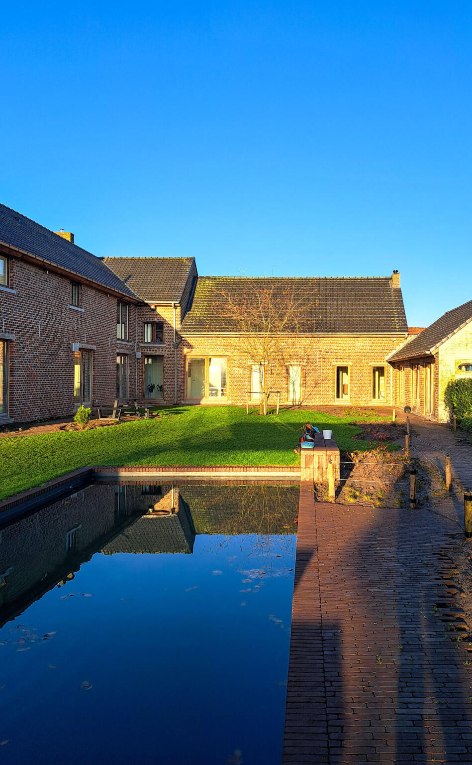 Greenarchitects laarne herne natuurlijke tuin met bloeirijk grasland en bijgebouw 58
