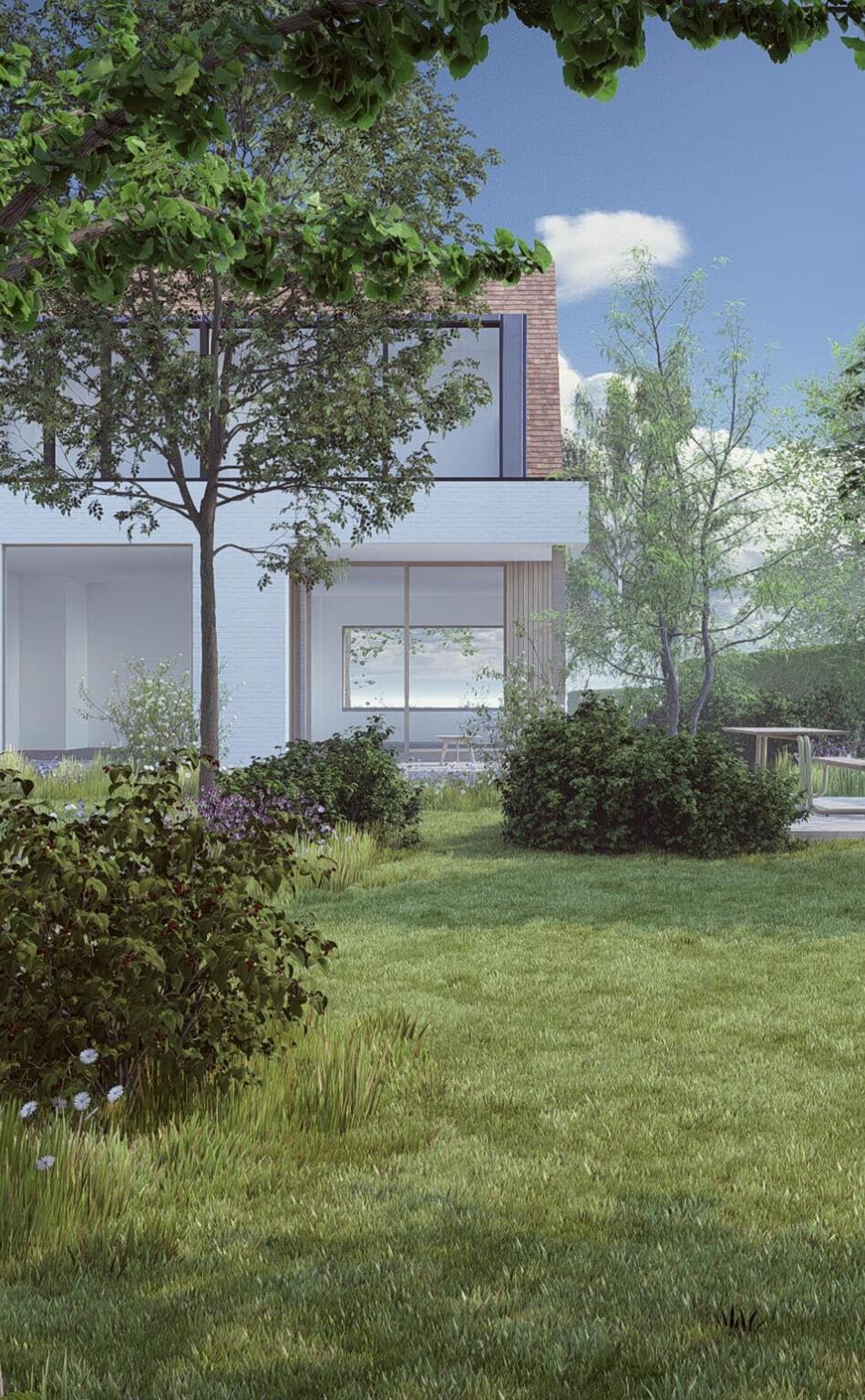 Greenarchitects stefaan willems tuinarchitect drongen kleiklinkers natuursteen terras niveau zwembad bijgebouw ecologisch 09