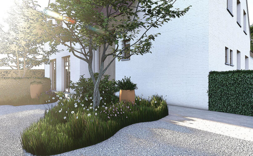 Greenarchitects stefaan willems tuinarchitect laarne wetteren tuinontwerp 3d voorstelling plan tuinplan grondplan 2