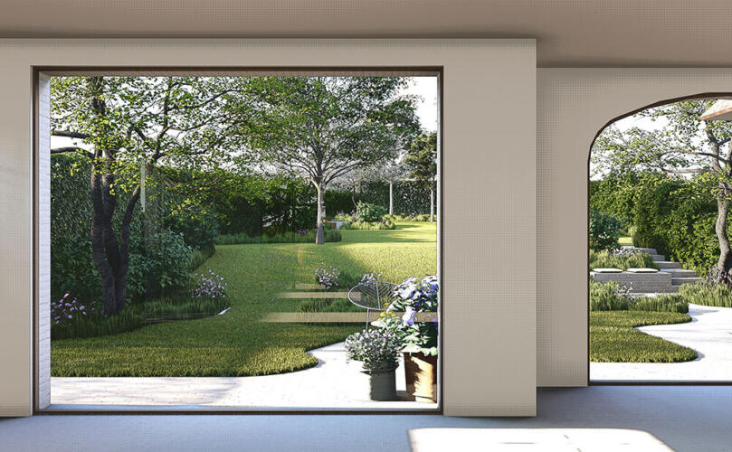 Greenarchitects stefaan willems tuinarchitect laarne wetteren tuinontwerp 3d voorstelling plan tuinplan grondplan 4
